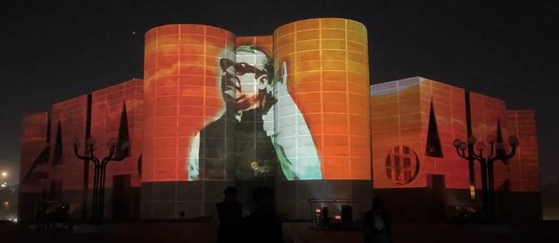 Jatiya Sangsad Bhaban illuminates with enchanting visuals to celebrate the country's 50th Independence Day